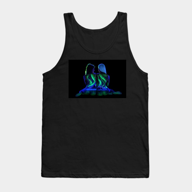 Northern Lights on Mother and Daughter Tank Top by UnderBlackLight